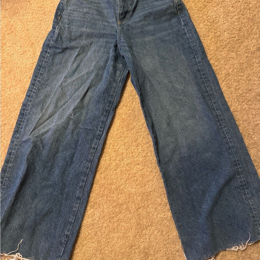 Zara Denim Flare Wide-Leg Jeans